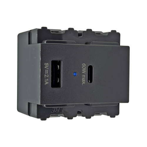 ERE-4312H  (灰) 60W氮化鎵GaN極速充電器(埋入式)