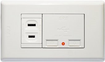 RE-4310 雙USB充電座.單插座