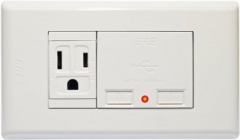 RE-4311 雙USB充電器.接地單插座