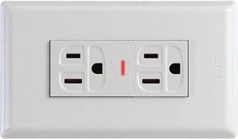 ET-4602LED 接地雙插座附指示燈