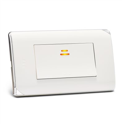 RCS-101　RICEME 縷光單開關(銀邊)