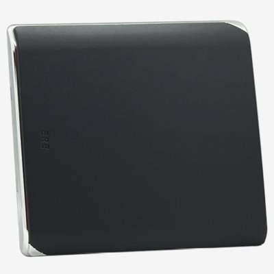RCS-6892H　(灰) RICEME 縷光雙聯盲蓋無孔(銀邊)