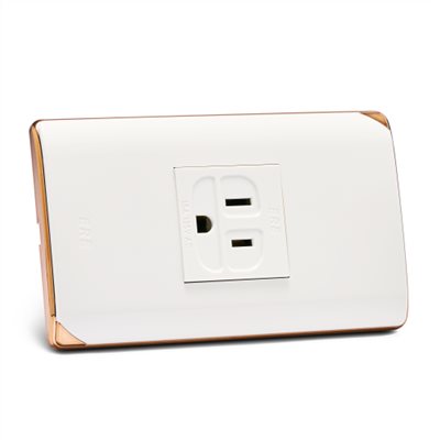 RCQ-3002　RICEME 縷光冷氣H型插座(銅邊)
