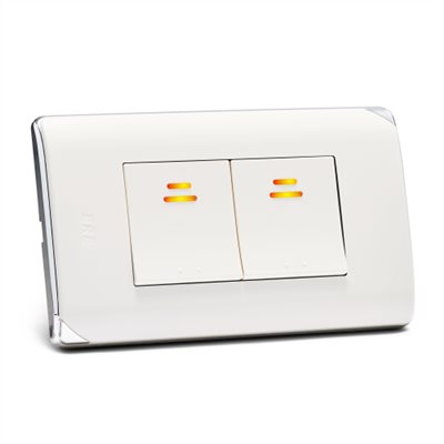 RCS-102　RICEME 縷光雙開關(銀邊)