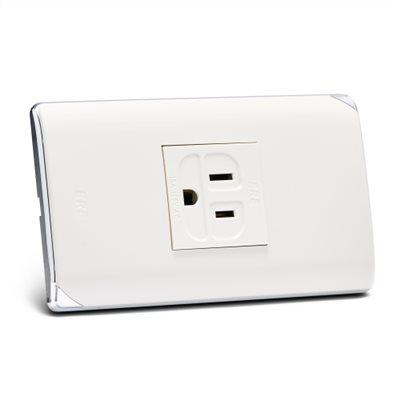 RCS-3002　RICEME 縷光冷氣H型插座(銀邊)