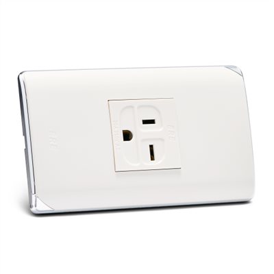 RCS-3620　RICEME 縷光冷氣T型插座(銀邊)