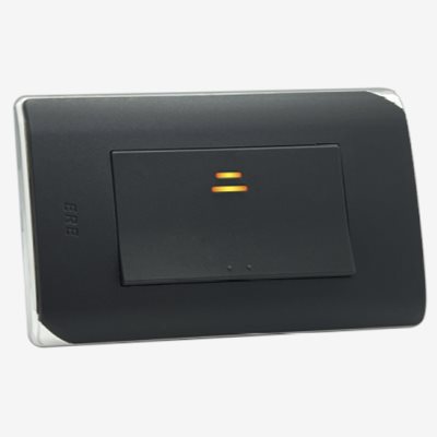 RCS-101H　(灰) RICEME 縷光單開關(銀邊)